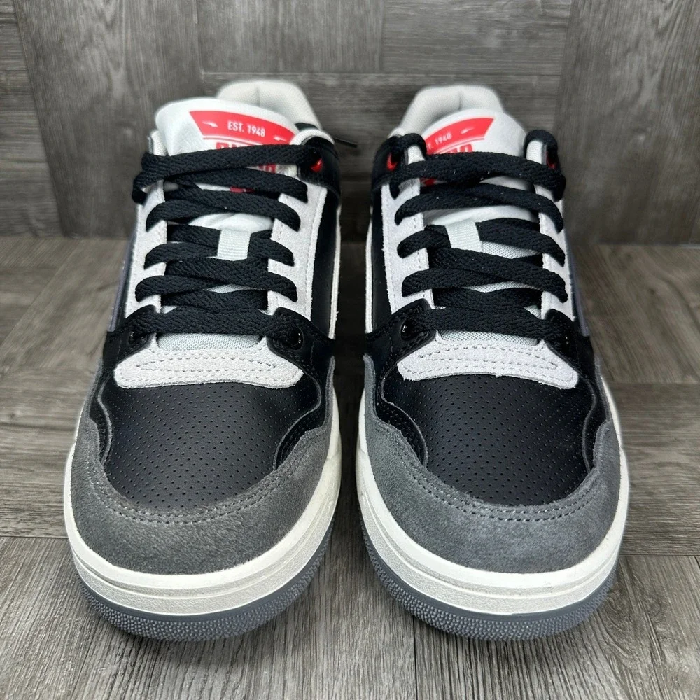 Puma Rebound Retro SD Sneakers Mens 8.5 Black White Grey Low Top NEW